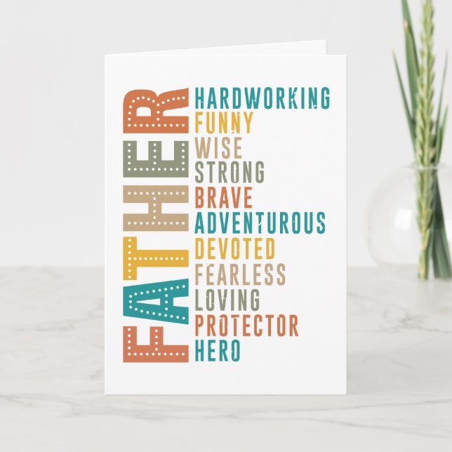 Cartão A paternidade é um tributo à força de cada Pai (Frente)