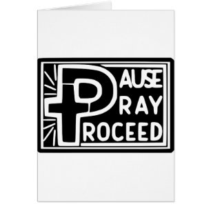 Cartão A PAUSA A PRAY então CONTINUA