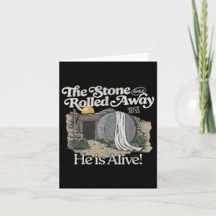Cartão A Pedra Foi Rolada Ele É Páscoa Cristã Viva