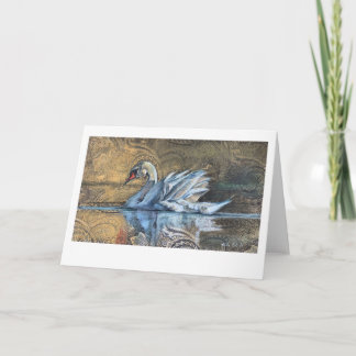 Cartão A pintura do cisne