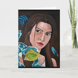 Cartão A pintura do trevo cruzado por estrelas feita por 