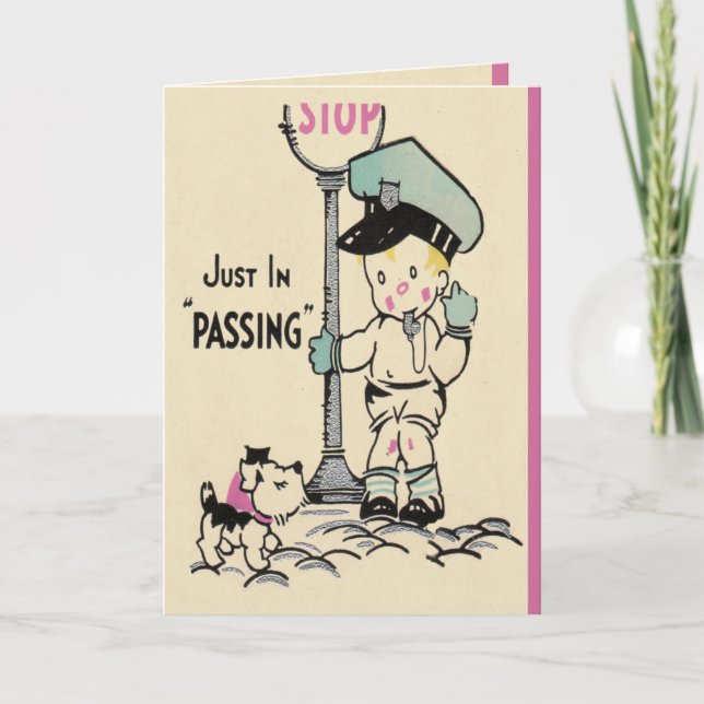 Cartão A polícia do aniversário carda (Frente)