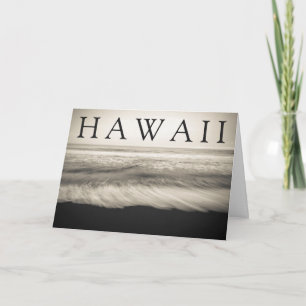 Cartão A Praia da Grande Ilha do Havaí   Feliz Aniversári