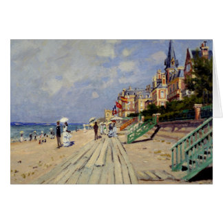 Cartão A praia em Trouville - Claude Monet