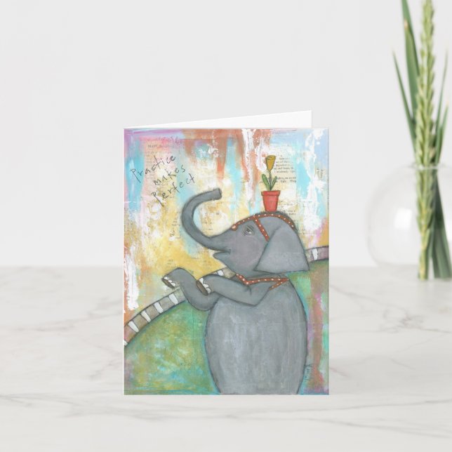 Cartão A prática torna o notebook perfeito (Frente)