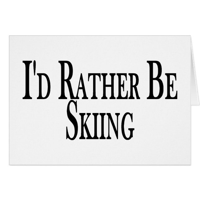 Cartão A preferencialmente esteja esquiando (Frente Horizontal)