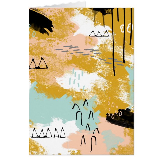 Cartão A presença de vida, hortelã tribal da arte (Frente)