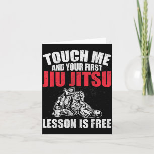 Cartão A primeira aula de Jiu Jitsu brasileiro de BJJ é M