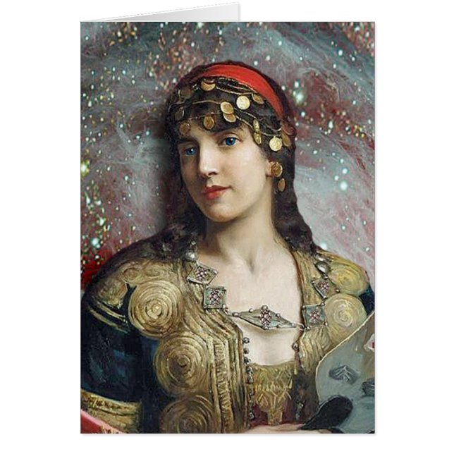 Cartão A princesa aciganada, arte original (Frente)