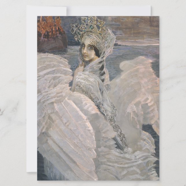 Cartão A Princesa Swan (por Mikhail Vrubel) (Frente)