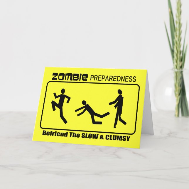 Cartão A prontidão do zombi Befriend lento TODO O design (Frente)