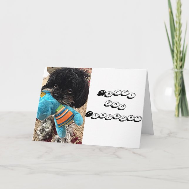 CARTÃO A PUPPY COM BRINQUEDOS DIZ QUE VOCÊ ESTÁ RODANDO * (Frente)