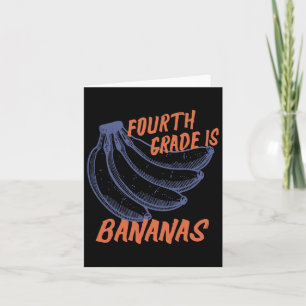Cartão A Quarta Série é Bananas Professor Divertido De Vo