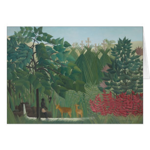 Cartão A Quebra d'água de Henri Rousseau, Vintage Fine Ar