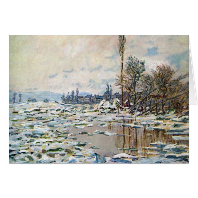 Cartão A Quebra do Gelo por Claude Monet (Frente Horizontal)