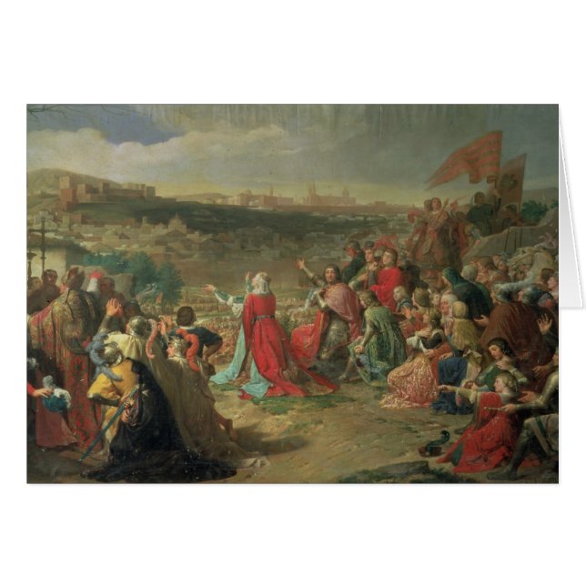 Cartão A queda de Granada em 1492, 1890 (Frente Horizontal)