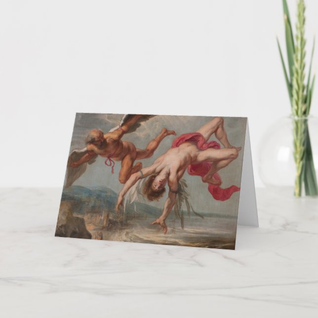 Cartão A Queda de Ícaro (por Jacob Peter Gowy) (Frente)