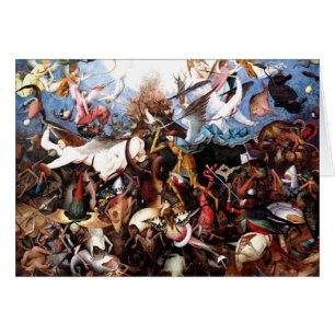 Cartão A queda de Pieter Bruegel "dos anjos rebelde "