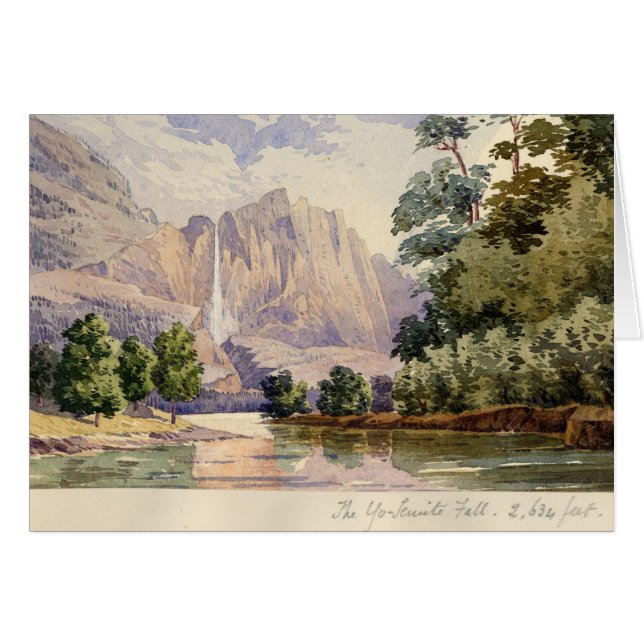 Cartão A queda de Yo-Semite. 2.634 Ft. (Frente Horizontal)