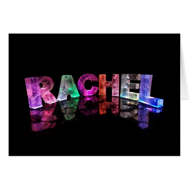 Cartão A Rachel conhecida em 3D ilumina-se (a fotografia) (Frente Horizontal)