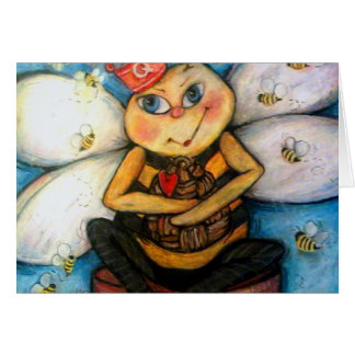 Cartão A rainha "B" da colmeia