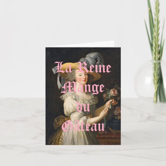 Cartão A Rainha Come Bolo (Frente)