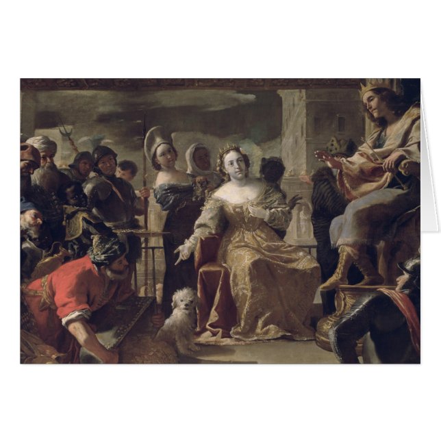 Cartão A rainha de Sheba antes de Solomon (Frente Horizontal)