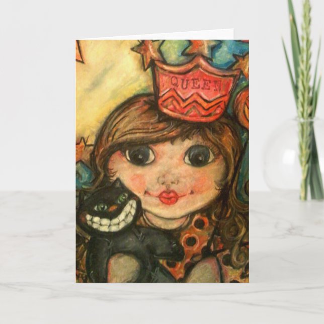Cartão A rainha do Dia das Bruxas (Frente)
