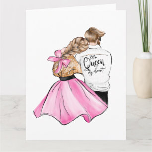 Cartão A Rainha do meu coração, o casal do Dia dos Namora
