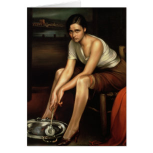 Cartão A rapariga de fascínio