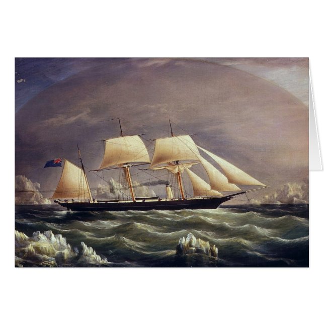 Cartão A Raposa Iate dos anos 1900 (Frente Horizontal)