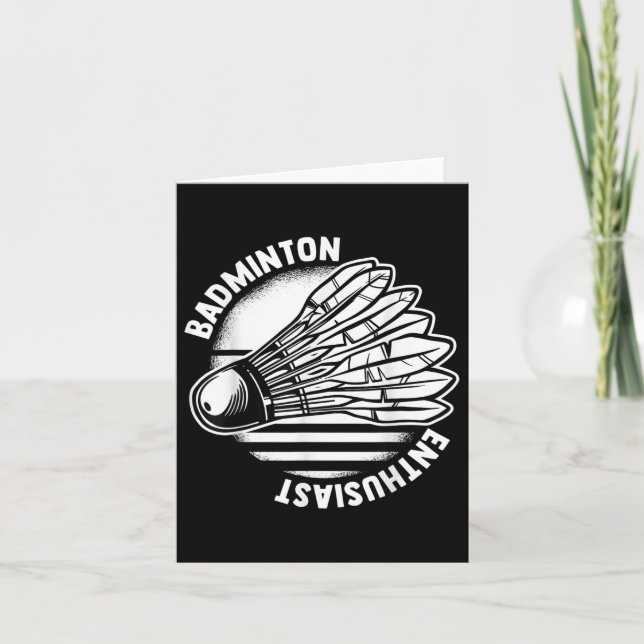 Cartão A Raquete de Badminton Shuttle do Entusiasta de Ba (Frente)
