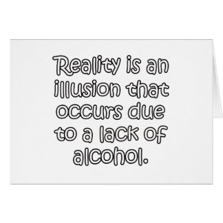 Cartão A realidade é uma ilusão