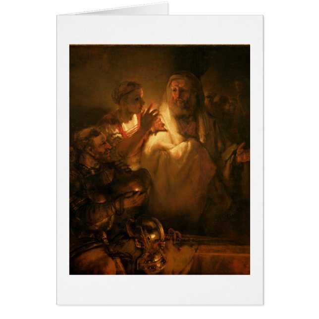 Cartão A recusa de St Peter, 1660 (óleo em canvas) (Frente)