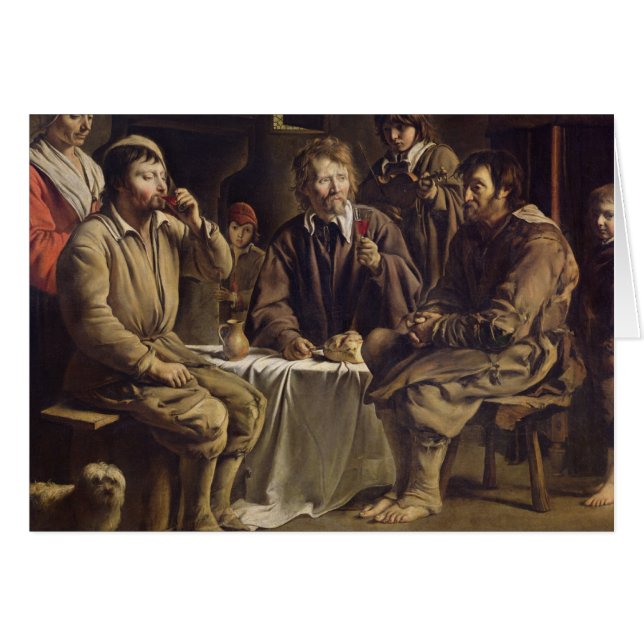 Cartão A refeição do camponês, 1642 (Frente Horizontal)
