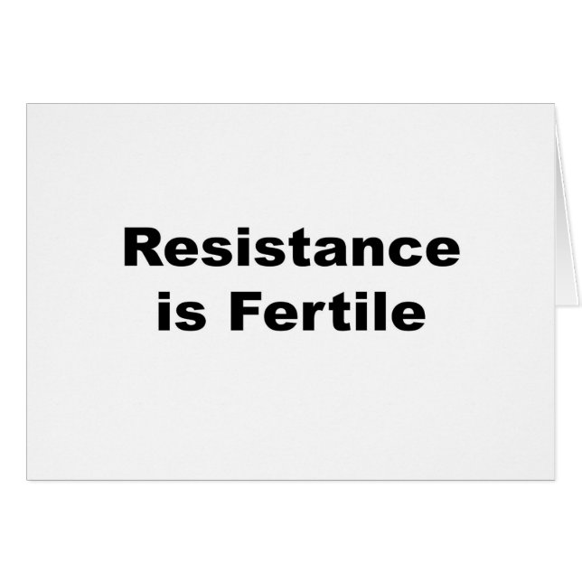 Cartão A Resistência É Fértil (Frente Horizontal)