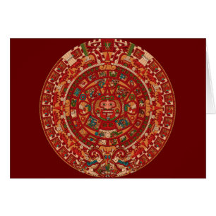 Cartão A roda (asteca) maia do calendário