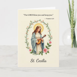 Cartão A rua Cecilia da Escritura de Paz e Bênção de Deus