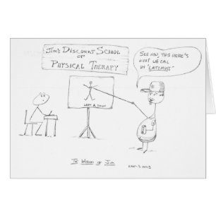 Cartão A sabedoria de Jim: Escola da fisioterapia