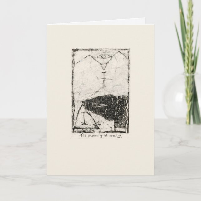 Cartão A sabedoria de não saber (Frente)