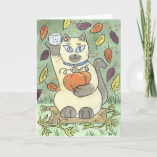 Cartão A Sake Toast to Harvest Time with Verse Inside