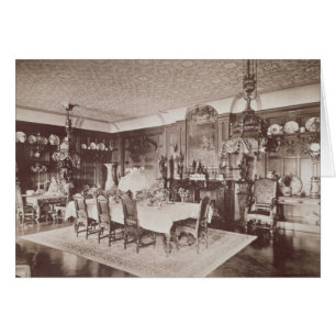 Cartão A Sala de Jantar, Wickham Hall, Kent, 1897