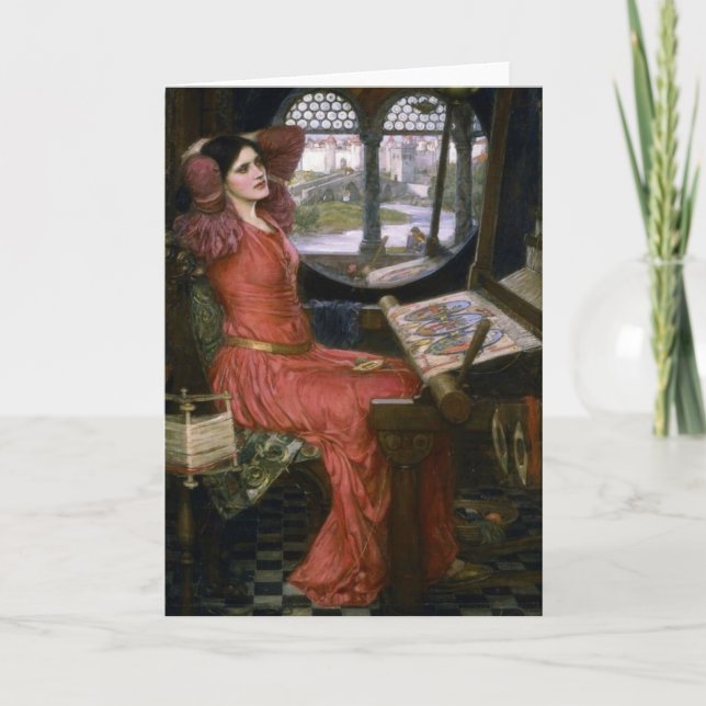 Cartão A senhora do Waterhouse de Shalott (Frente)