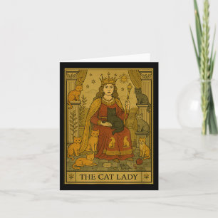Cartão A Senhora dos Gatos Tarot Amante de Animais Mãe Ma