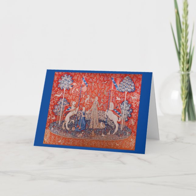 Cartão A Senhora e o Unicórnio / Sabor (Frente)