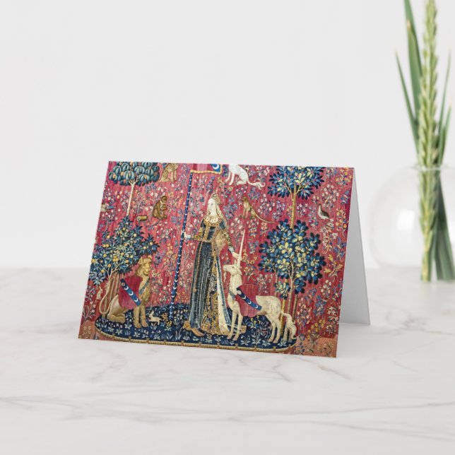 Cartão A Senhora e o Unicórnio, Toque (Frente)