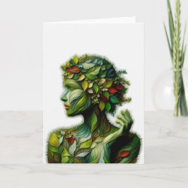 Cartão A Senhora Verde - Fundo Branco