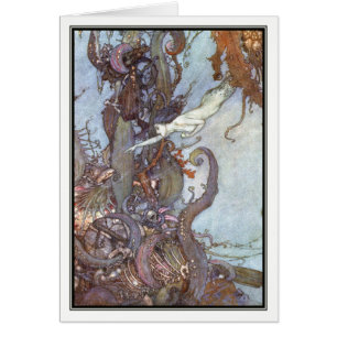 Cartão A sereia pequena por Edmund Dulac