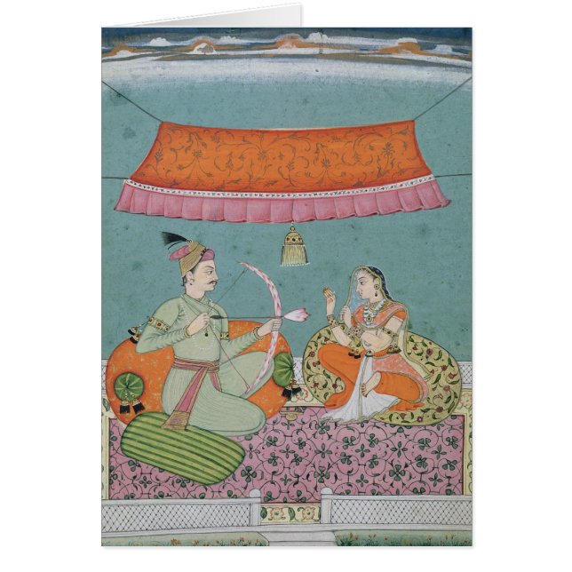 Cartão A seta de Lotus, Bilaspur, c.1750 (Frente)