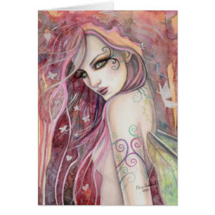 Cartão A Shy Flirt Modern Fairy Fantasy Art